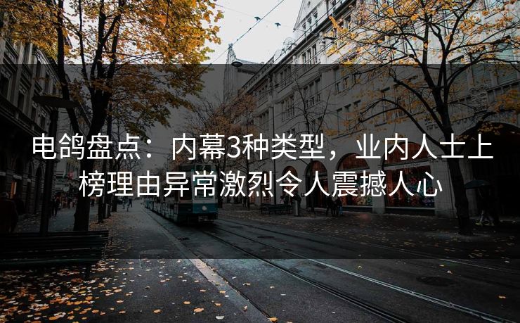 电鸽盘点：内幕3种类型，业内人士上榜理由异常激烈令人震撼人心